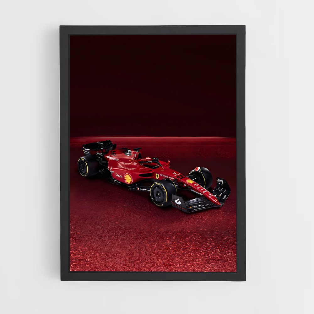Poster Ferrari F1-75 Red Racer – affiche Voitures de Formule 1 (vue 2)